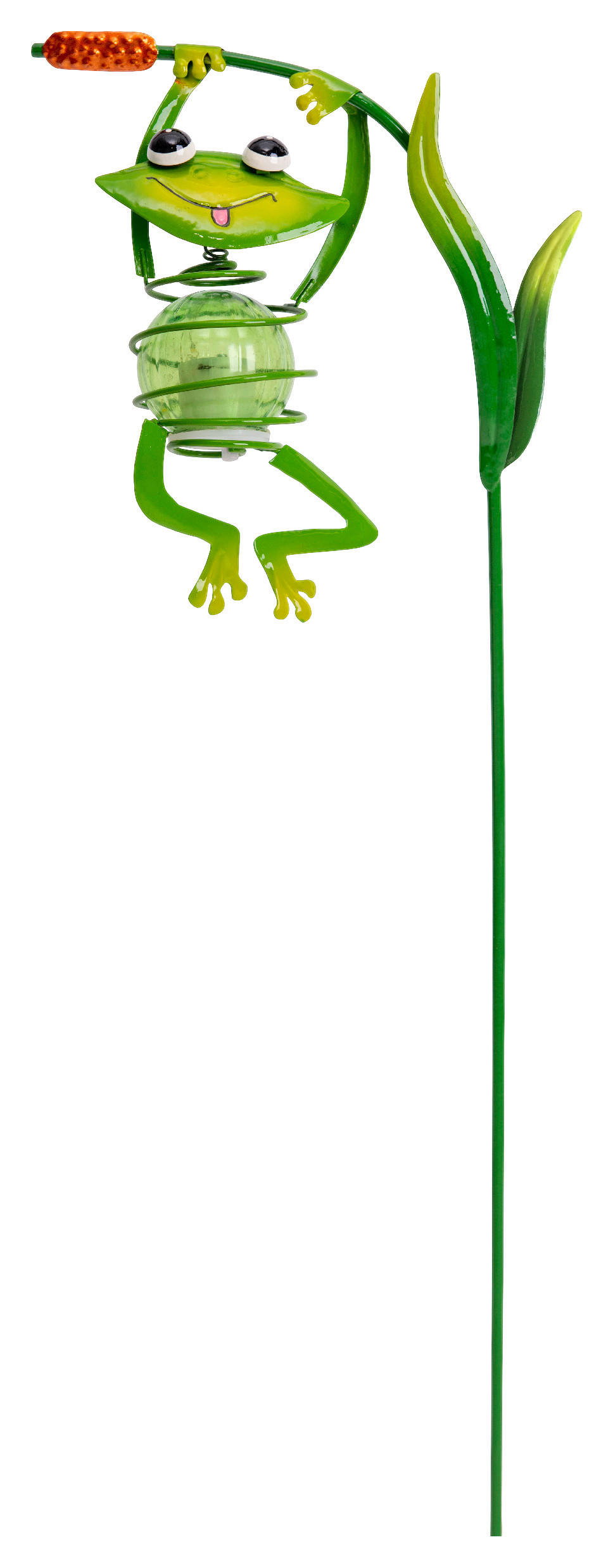 LED-Solar Erdspieß Frosch NV5280417 grün Metall H/D: ca. 66x17 cm LED-Solar Erdspieß "FROSCH" - grün (17,00/66,00cm) - Näve Leuchten