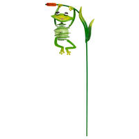 LED-Solar Erdspieß Frosch NV5280417 grün Metall H/D: ca. 66x17 cm LED-Solar Erdspieß "FROSCH" - grün (17,00/66,00cm) - Näve Leuchten