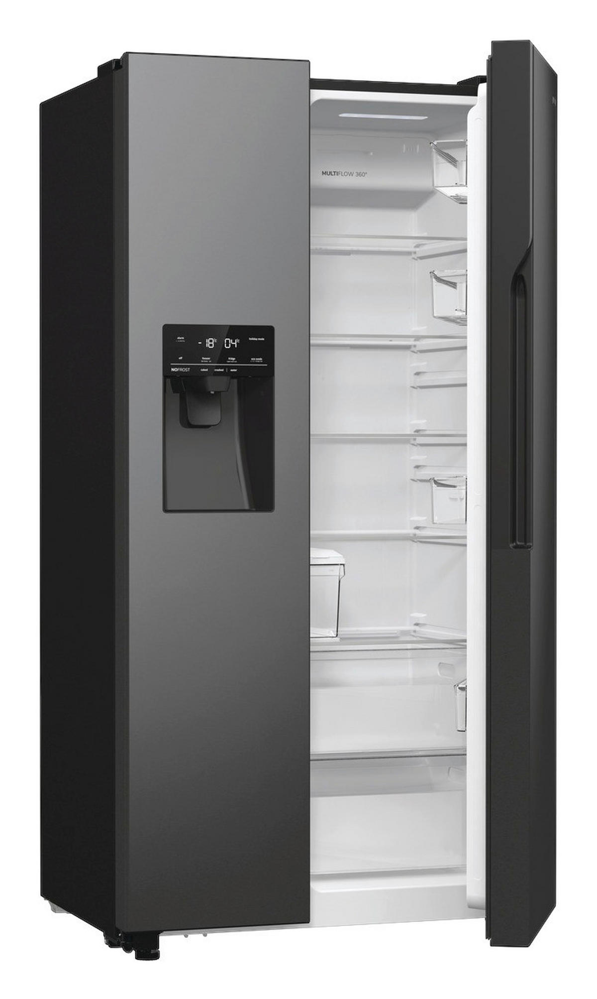 Gorenje Side-by-Side NRR9ESBXL Ice Crushed schwarz B/H/T: ca. 92x179x70 cm Side-by-Side NRR9ESBXL - schwarz (92,00/179,00/70,00cm) - Gorenje