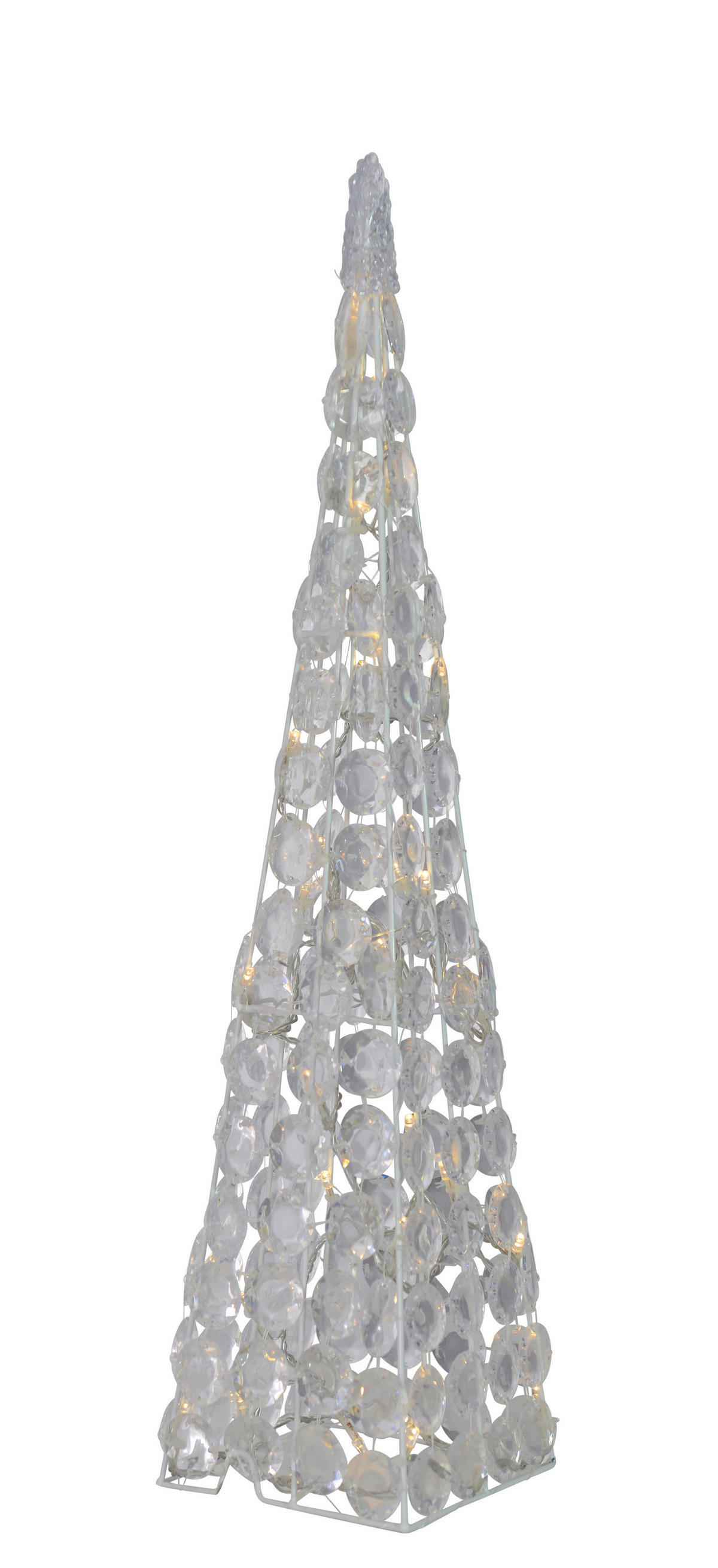 Näve Leuchten LED-Dekoartikel transparent Kunststoff B/H/T: ca. 13,5x45x13,5 cm LED Acryl Pyramide - transparent (13,50/45,00/13,50cm) - Näve Leuchten