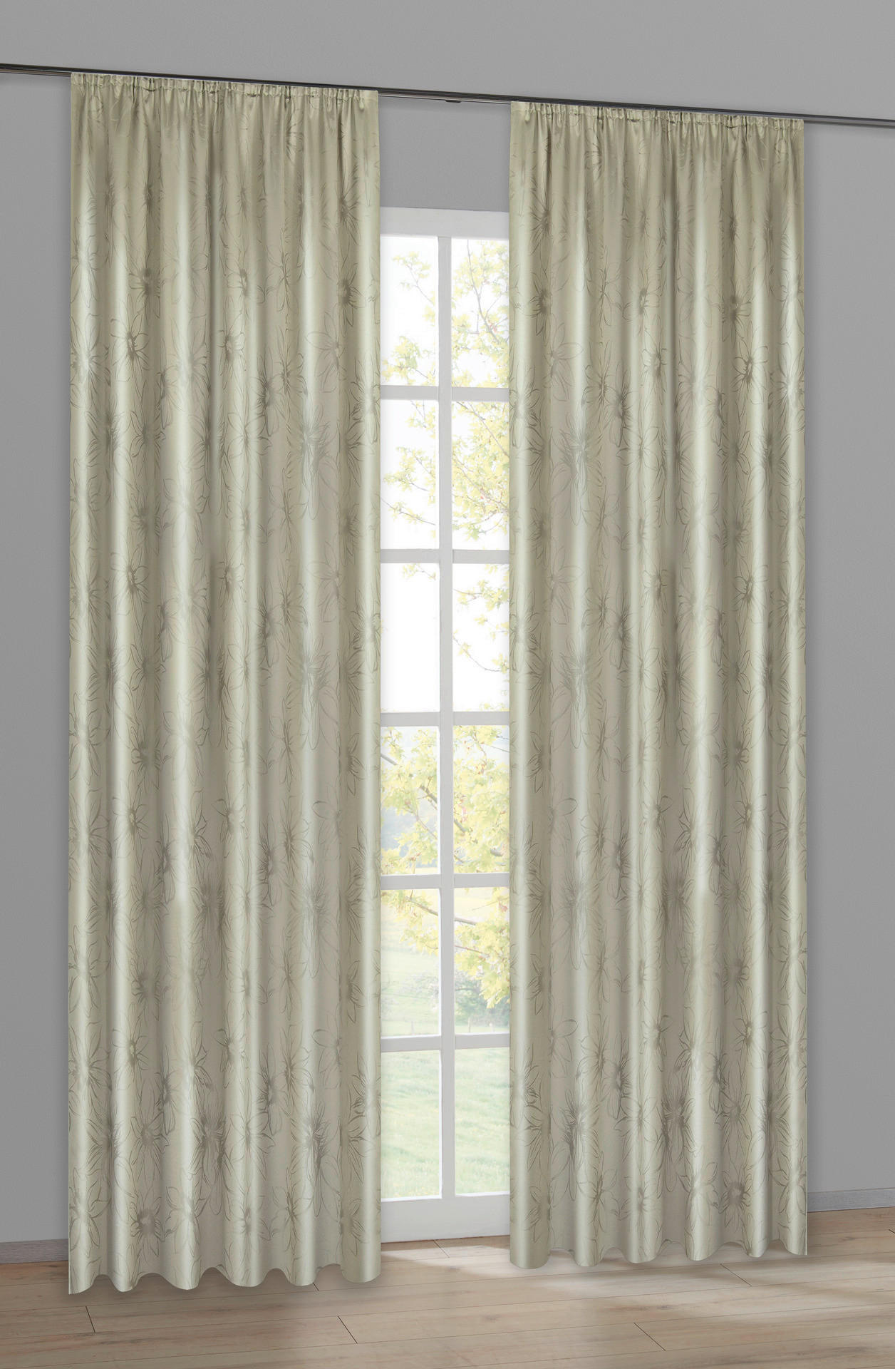 Acus Dekovorhang Paradiso kitt B/L: ca. 140x245 cm Paradiso - kitt (140,00/245,00cm) - Acus