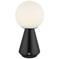 GLOBO Tischleuchte SORA - Opal/mattschwarz (12,00/23,50cm) - GLOBO
