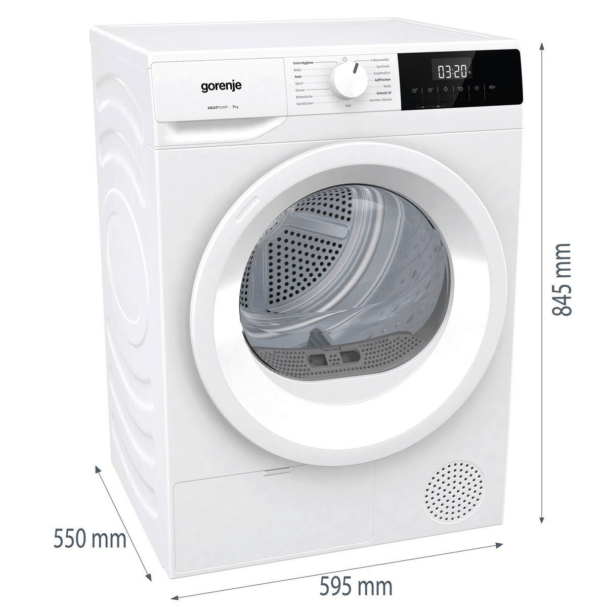Gorenje Wärmepumpentrockner DHNE72 weiß B/H/T: ca. 60x85x55 cm ca. 7 kg Wärmepumpentrockner DHNE72 - weiß (60,00/85,00/55,00cm) - Gorenje