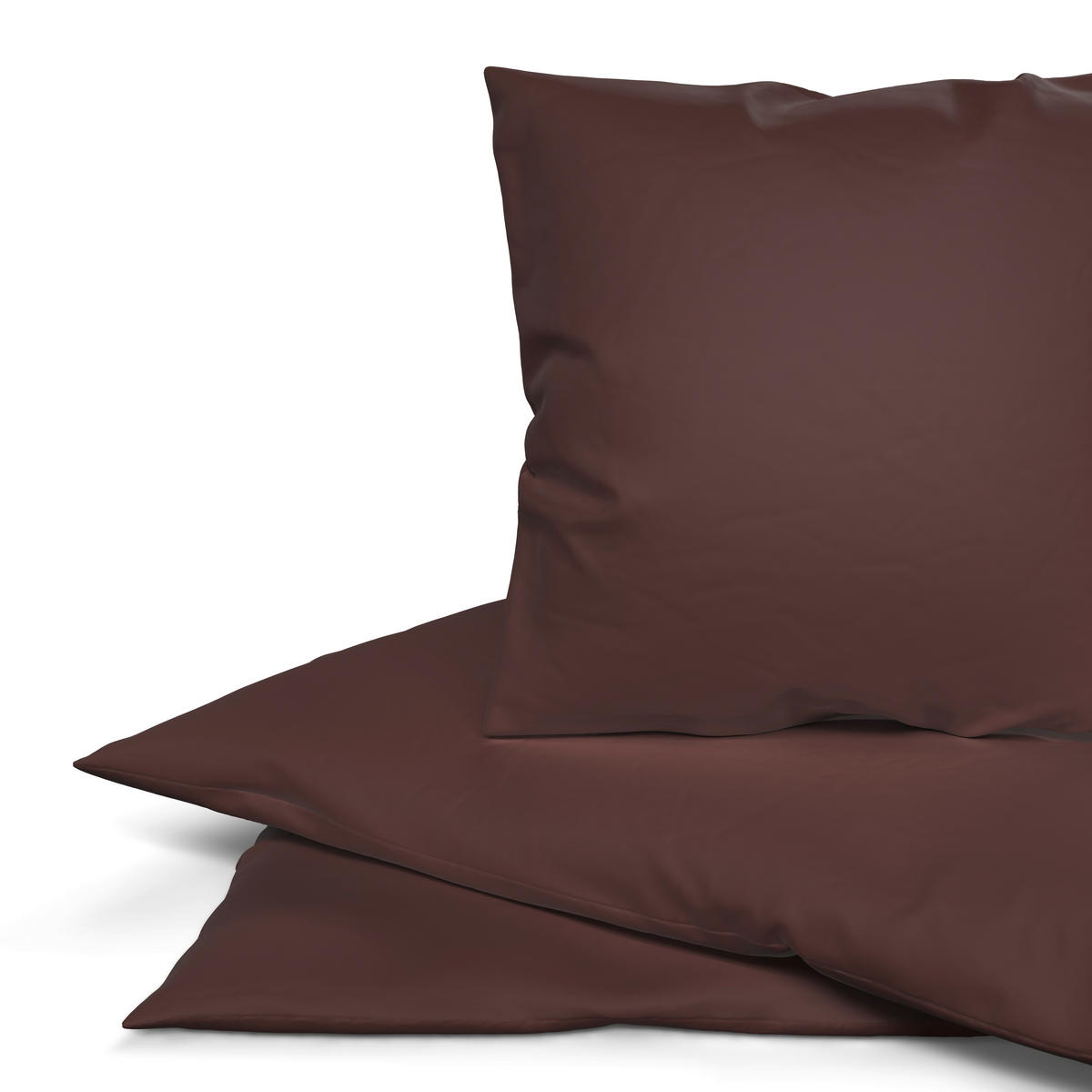 Baumwoll Bettwäsche Renforce Bettwäsche_Renforce Uni 135x200cm - mahagoni (135,00/200,00cm)