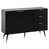 Sideboard schwarz B/H/T: ca. 120x80x40 cm Sideboard - schwarz (120,00/80,00/40,00cm) - Wohnling