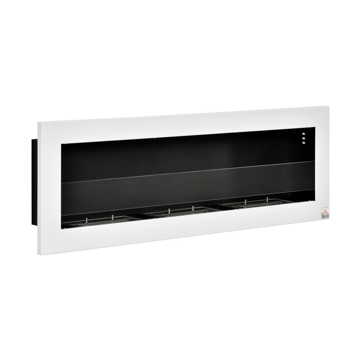 HOMCOM Ethanol-Kamin weiß Glas B/H/L: ca. 15x120x40 cm Ethanol-Kamin - weiß (40,00/15,00/120,00cm) - HOMCOM