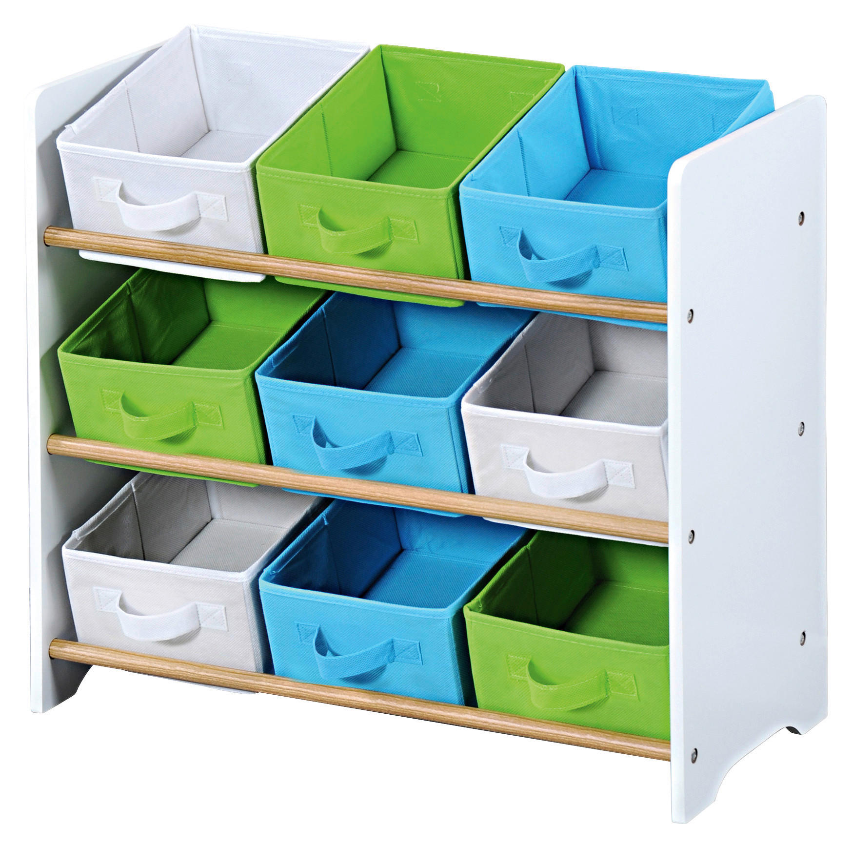 Kesper Aufbewahrungsregal weiß Holz B/H/T: ca. 65x60x30 cm Aufbewahrungsregal - weiß/multicolor (65,00/60,00/30,00cm) - Kesper