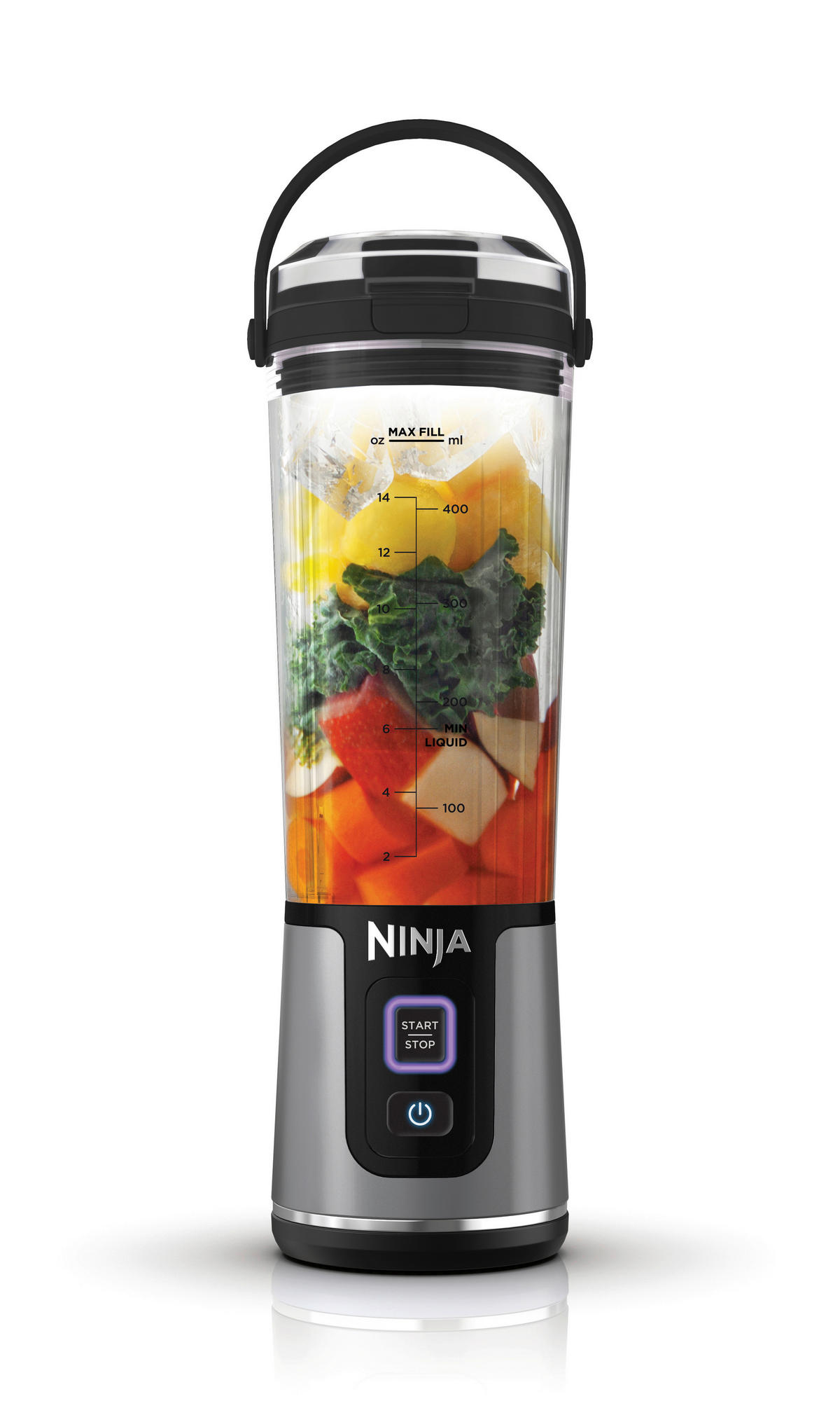 Ninja Standmixer schwarz Kunststoff Edelstahl B/H/L: ca. 9x27x8,5 cm Blast BC151EUBK - schwarz (8,50/9,00/27,00cm) - Ninja