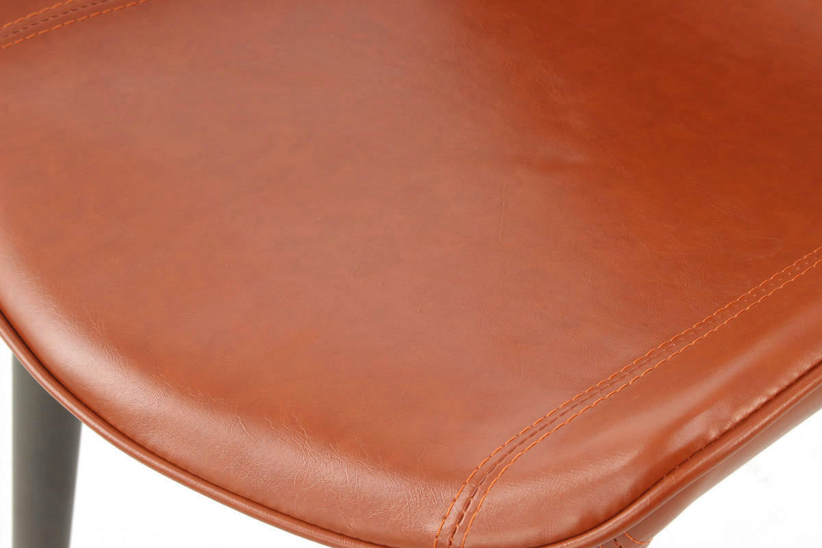 Stuhl Cecil 100 2er kaffee Kunstleder B/H/T: ca. 51x80x57 cm Cecil 100 2er - schwarz/kaffee (51,00/80,00/57,00cm) - 360 Living