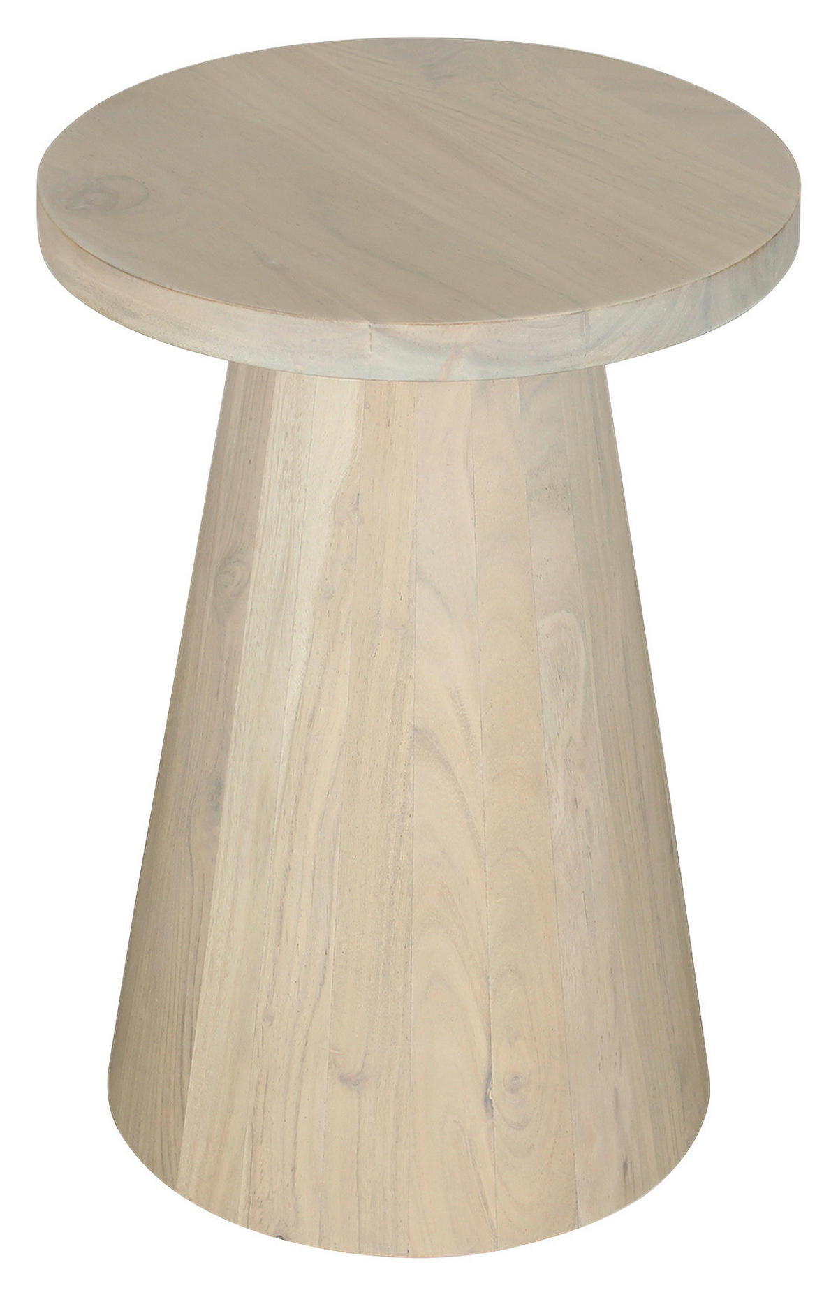 Beistelltisch CONE weiß gekälkt Akazie H/D: ca. 50x40 cm CONE - weiß (40,00/50,00cm) - byLIVING