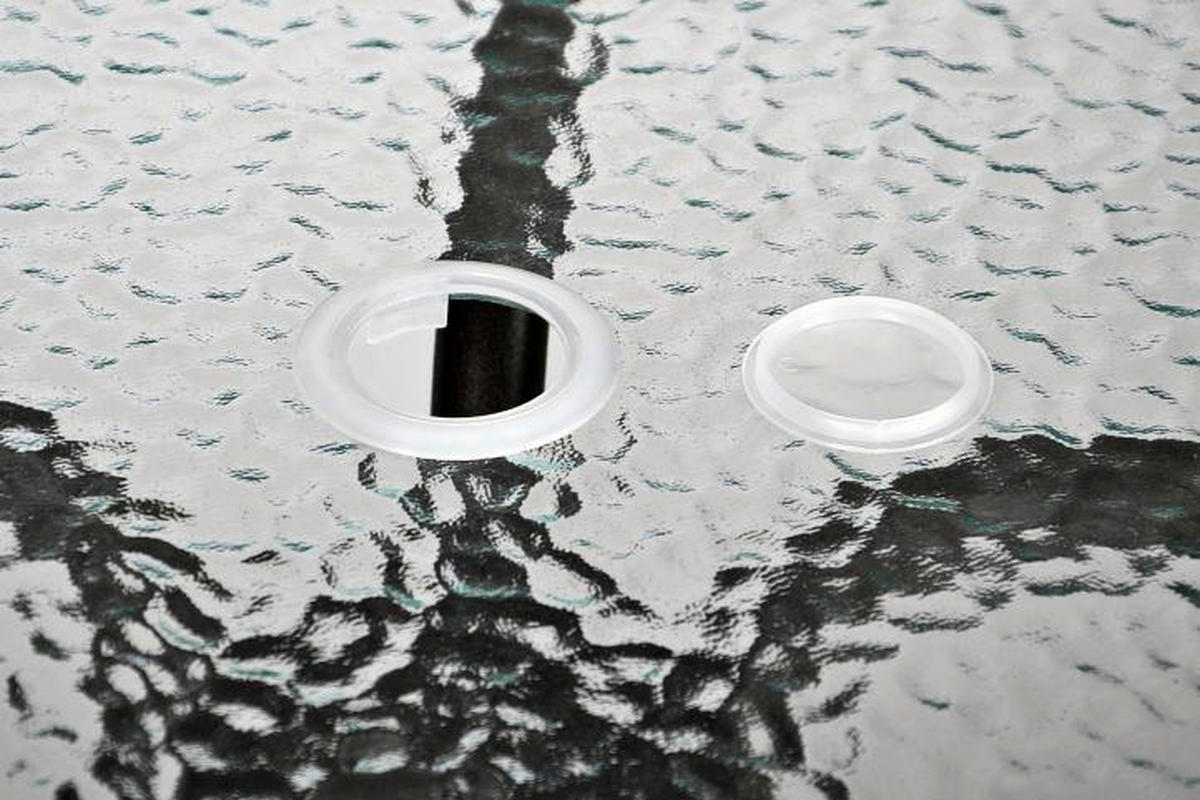 VCM Bistrotisch dunkelbraun Stahl H/D: ca. 72x60 cm Bistrotisch_mit_Glasplatte - dunkelbraun (60,00/72,00cm) - VCM