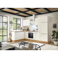 Respekta Winkelküche Marleen weiß Hochglanz B/H/T: ca. 310x211x170 cm Marleen - Eiche/weiß (310,00/211,00/170,00cm) - Respekta