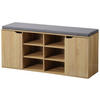 Kesper Schuhschrank mit Sitzkissen Eiche Spanplatte B/H/T: ca. 103x48x30,5 cm Schuhschrank_mit_Sitzkissen - Eiche/grau (103,00/48,00/30,50cm) - Kesper