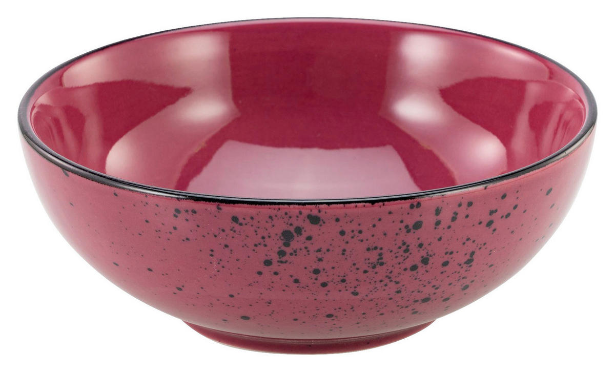 CreaTable Schalen-Set NATURE COLLECTION weinrot Steinzeug D: ca. 16,5 cm NATURE COLLECTION - weinrot (16,50cm) - CreaTable