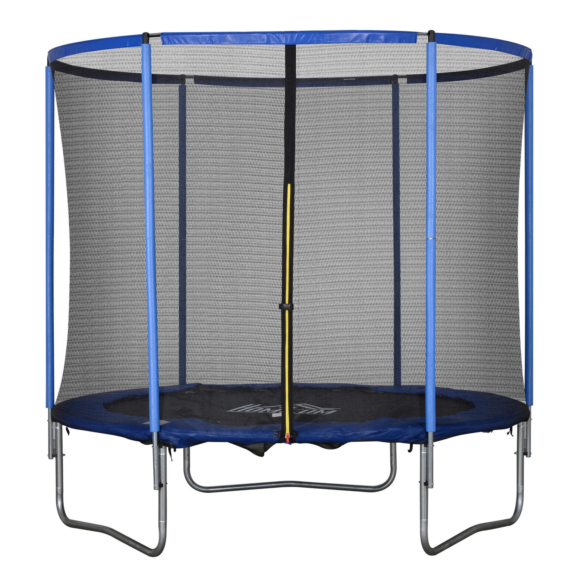 HOMCOM Trampolin blau B/H/L: ca. 244x244x240 cm Gartentrampolin - blau/schwarz (240,00/244,00/244,00cm) - HOMCOM