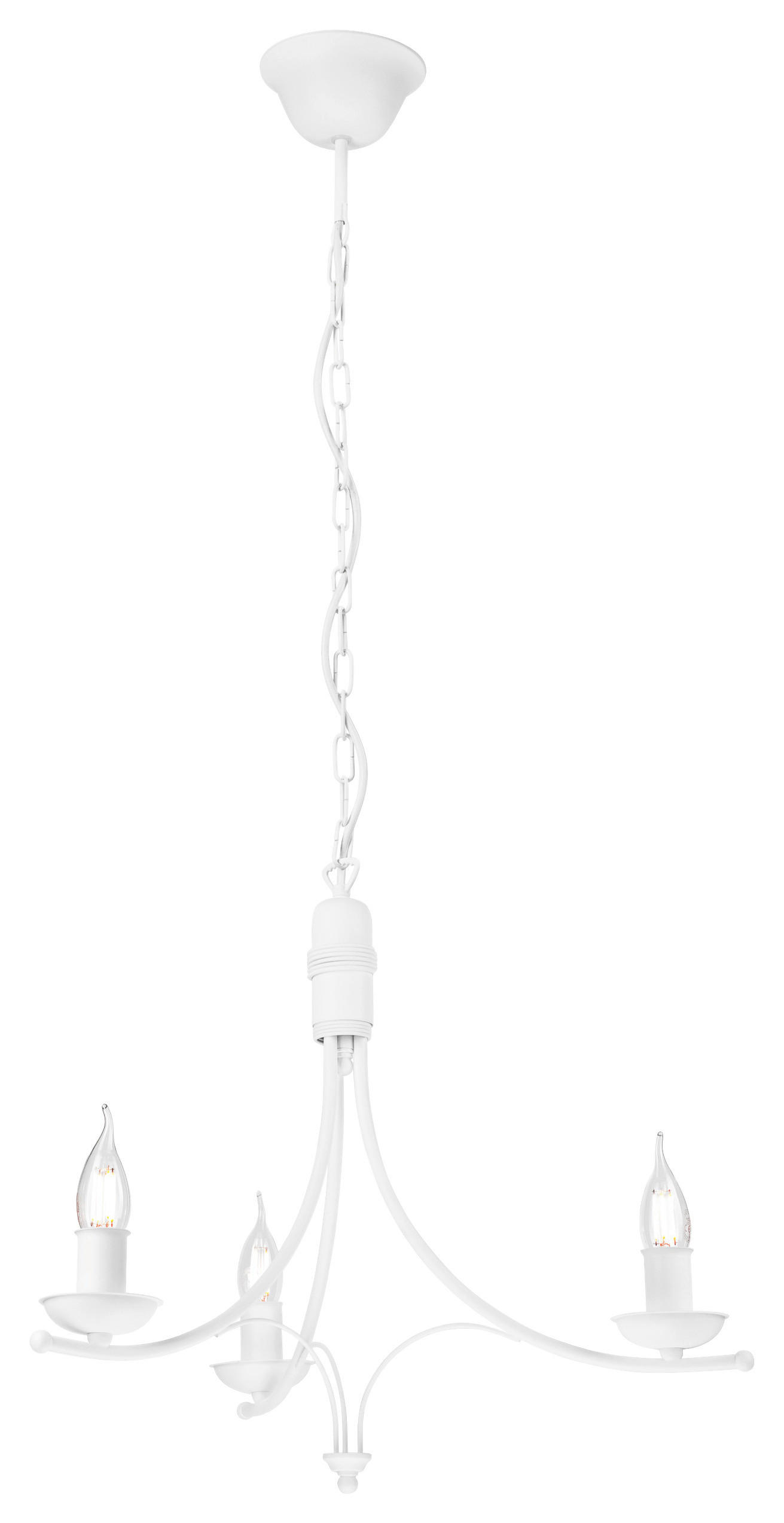 Lamkur Pendelleuchte LUCY 44149 weiß Stahl H/L: ca. 100x50 cm E14 3 Brennstellen Lucy - weiß (50,00cm) - Lamkur