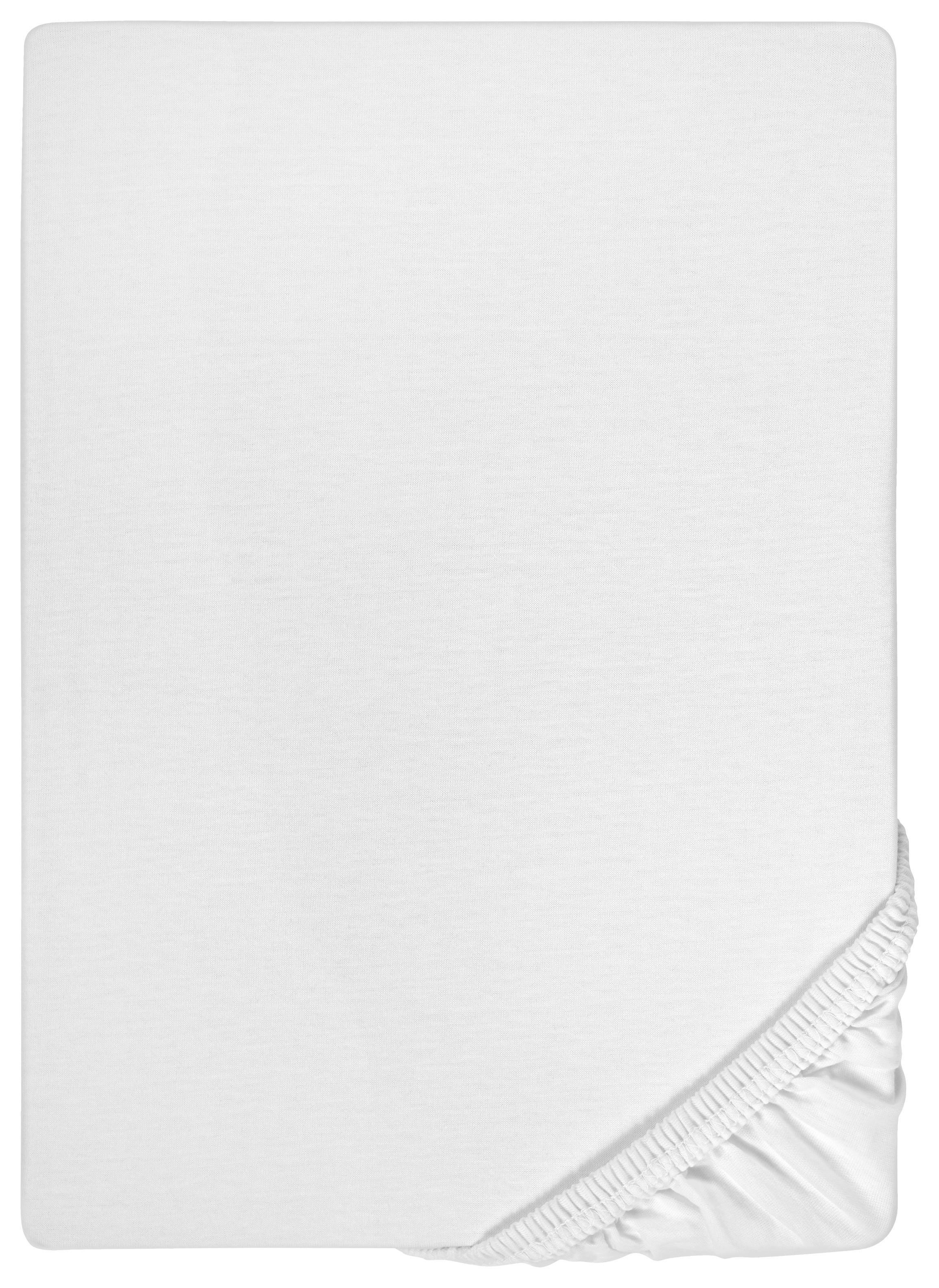 Boxspring Spannbetttuch Boxspring-Spannbetttuch weiß - weiß (200,00/150,00/40,00cm) - POCOline