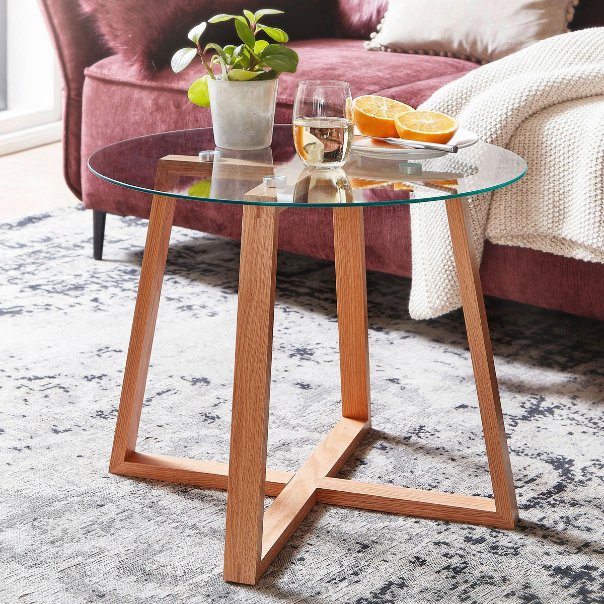 Couchtisch braun B/H/T: ca. 58x47x58 cm Couchtisch - braun (58,00/47,00/58,00cm) - Wohnling