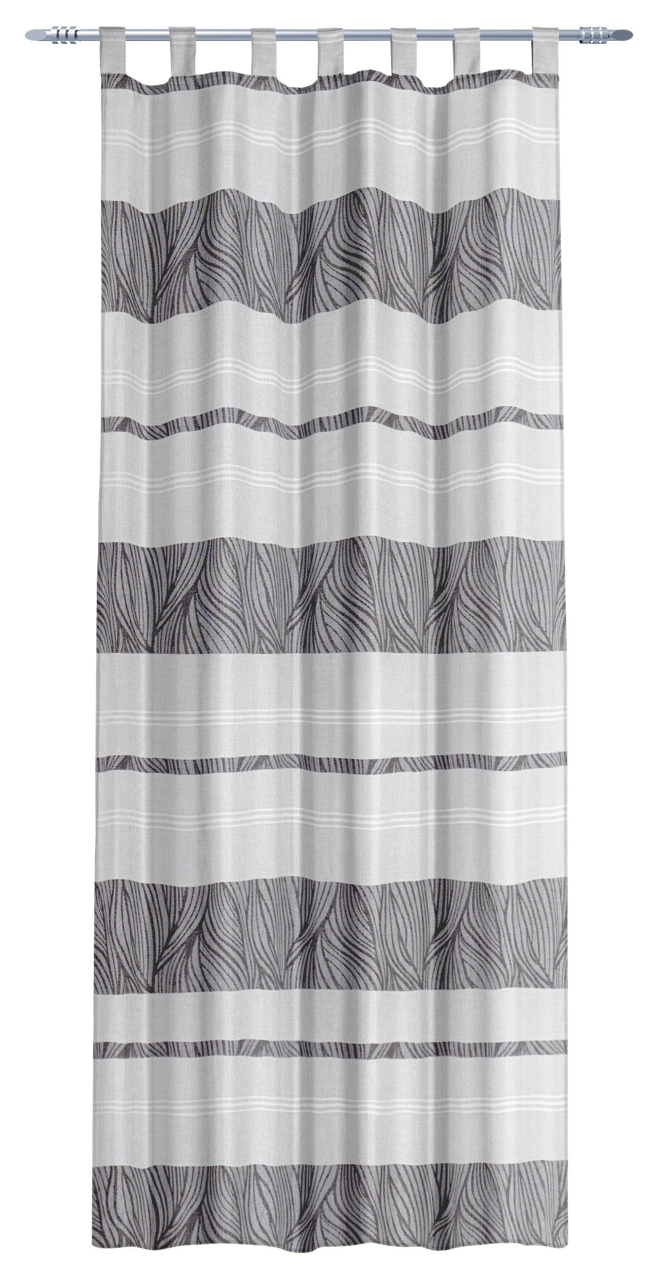 Kombivorhang Capri weiß B/L: ca. 135x245 cm Capri - weiß/anthrazit (135,00/245,00cm)