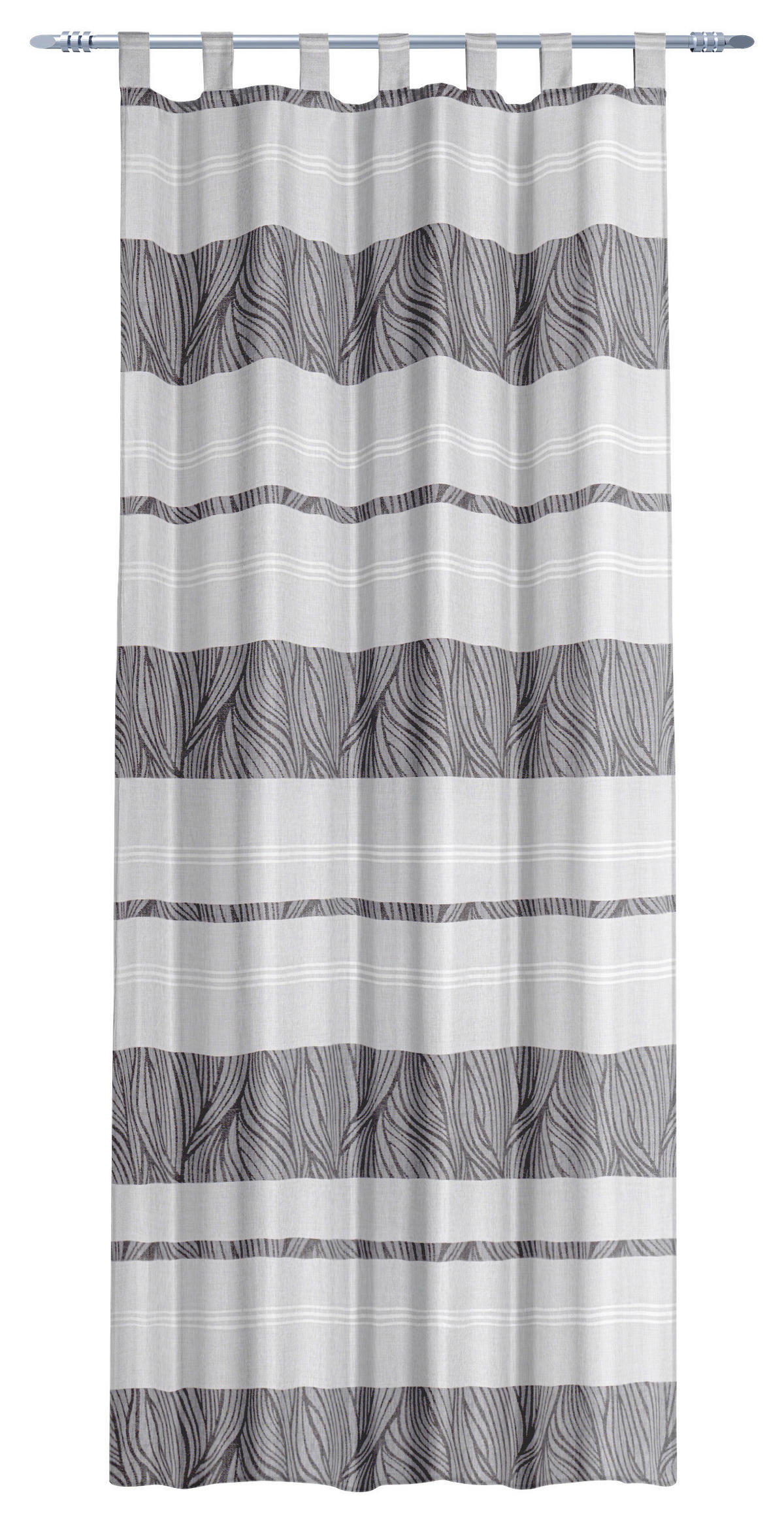 Kombivorhang Capri weiß B/L: ca. 135x245 cm Capri - weiß/anthrazit (135,00/245,00cm)