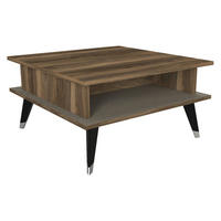 Couchtisch Logan walnuss Nachbildung grau B/H/T: ca. 72x38x72 cm Logan - walnuss/grau (72,00/38,00/72,00cm) - moebel17