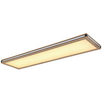 GLOBO LED-Deckenleuchte weiß dunkelbraun mattschwarz MDF Metall Kunststoff B/H/T: ca. 30x7,5x120 cm CARLA - dunkelbraun/weiß (30,00/7,50/120,00cm) - GLOBO