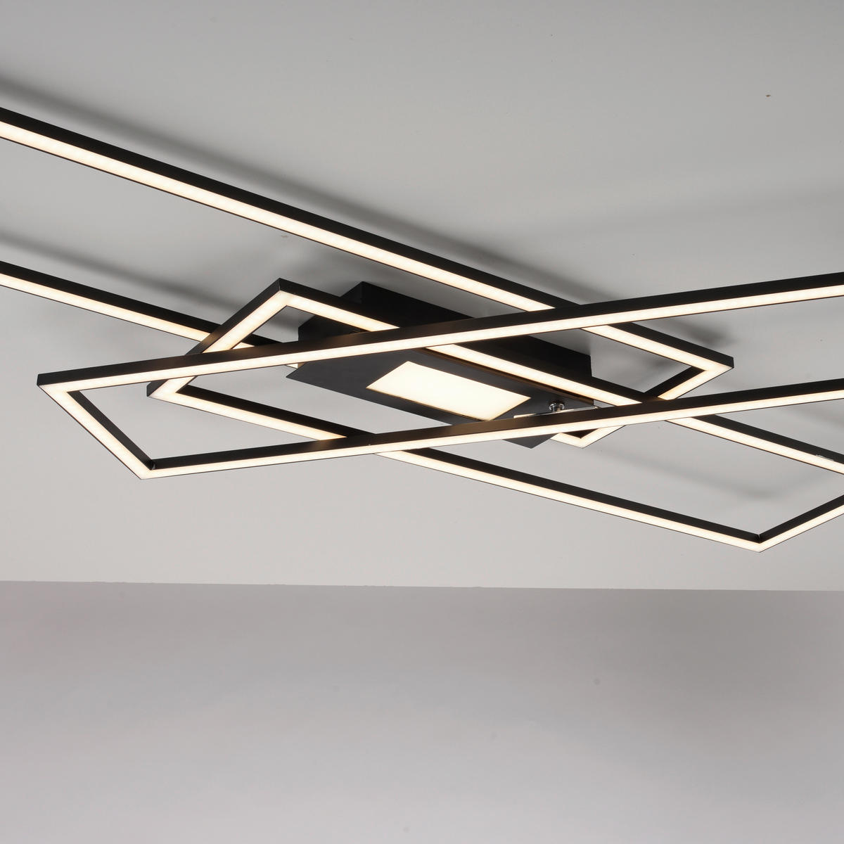 Just Light Deckenleuchte 14693-18 schwarz Aluminium B/H/T: ca. 99x5x69 cm LED-Deckenleuchte_Asmin - schwarz (99,00/5,00/69,00cm) - Just Light