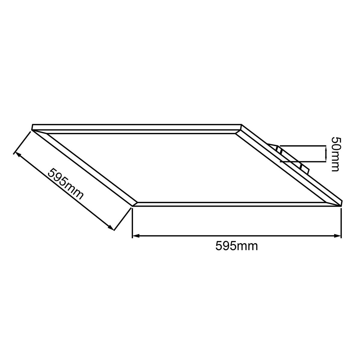 Brilliant Deckenleuchte Buffi G90357A05 weiß Metall Kunststoff B/H/L: ca. 59,5x5x59,5 cm Buffi - weiß (59,50/59,50/5,00cm) - Brilliant