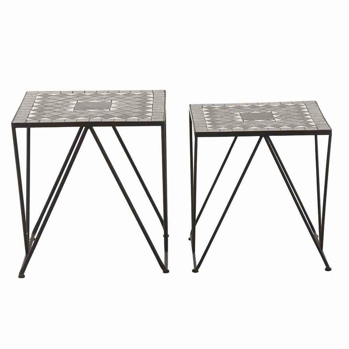 Gardamo Tischset COMO schwarz Stahl COMO - schwarz - Gardamo
