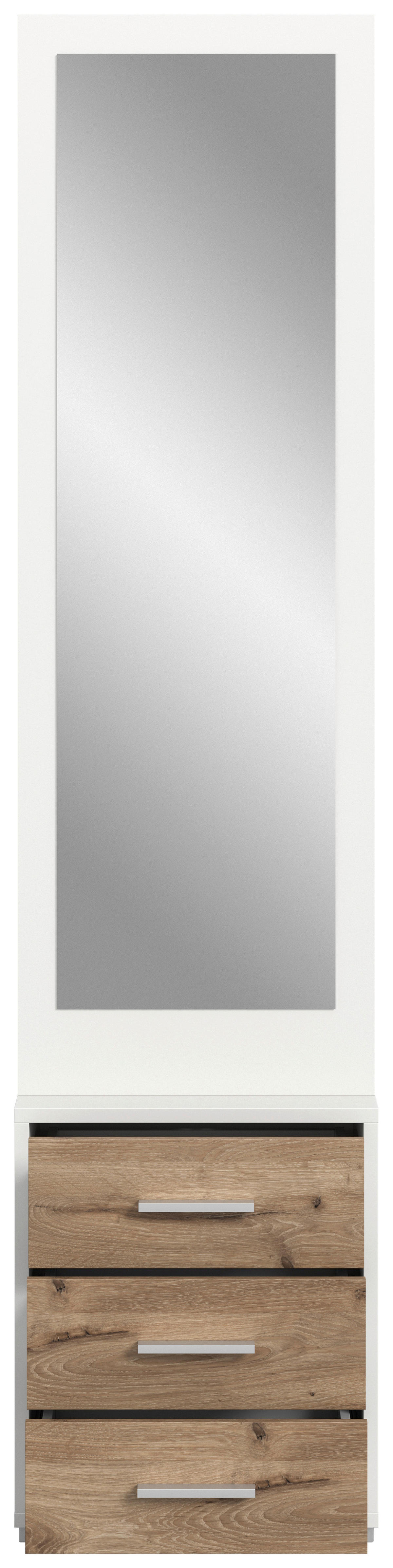 Garderobe POLO weiß Nox Oak Nachbildung B/H/T: ca. 45x190x38 cm POLO - weiß (45,00/190,00/38,00cm) - xonox.home