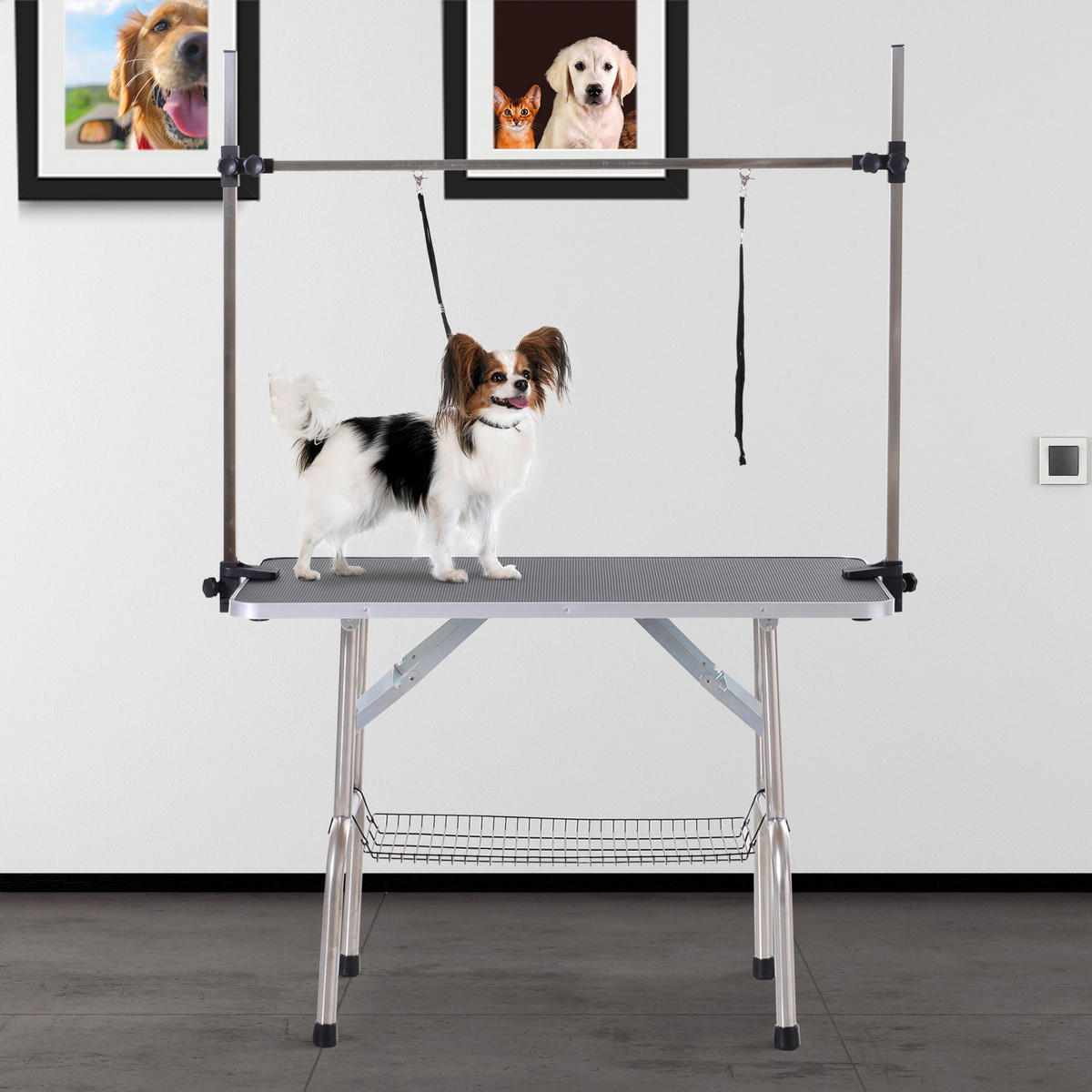 PawHut Hundetrimmtisch schwarz Gummi B/H/L: ca. 60x170x107 cm Hundetrimmtisch - schwarz (107,00/60,00/170,00cm) - PawHut