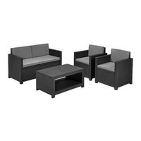 Allibert Loungeset Monaco grau Kunststoff Monaco - grau - Allibert
