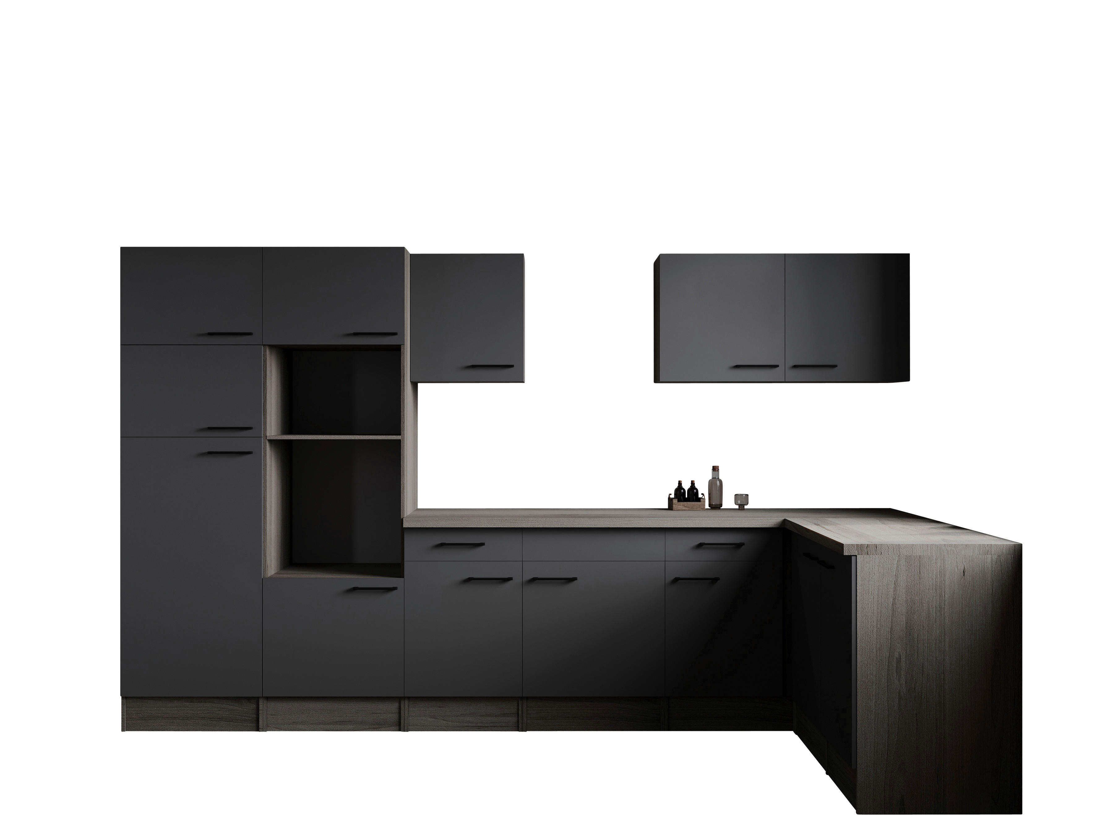 Winkelküche Oliver B/H/T: ca. 340x205x172 cm Oliver - Eiche/grau (340,00/205,00/172,00cm) - Respekta