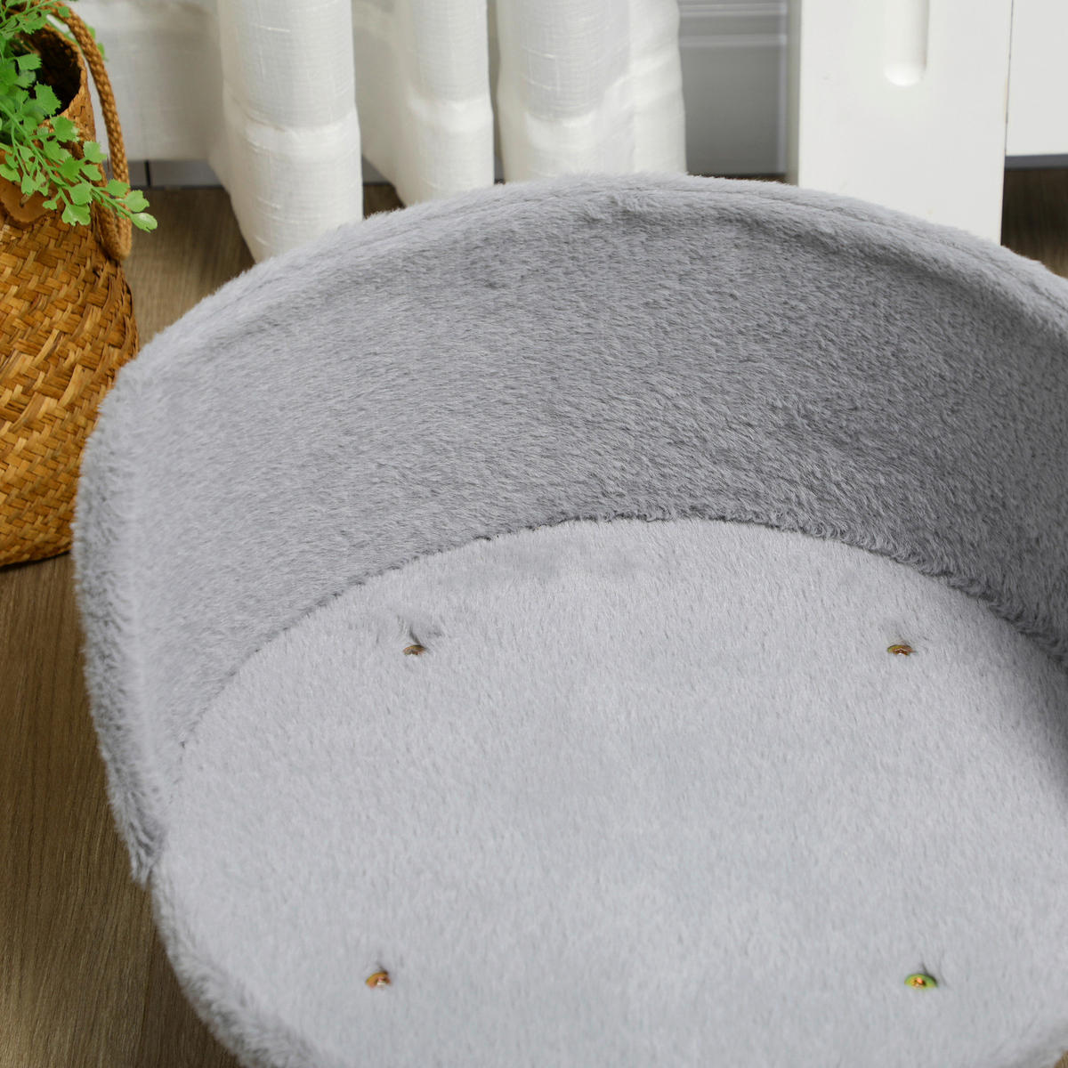 PawHut Haustierbett grau Polyester B/H/L: ca. 40,5x33x40,5 cm Haustierbett - grau (40,50/40,50/33,00cm) - PawHut