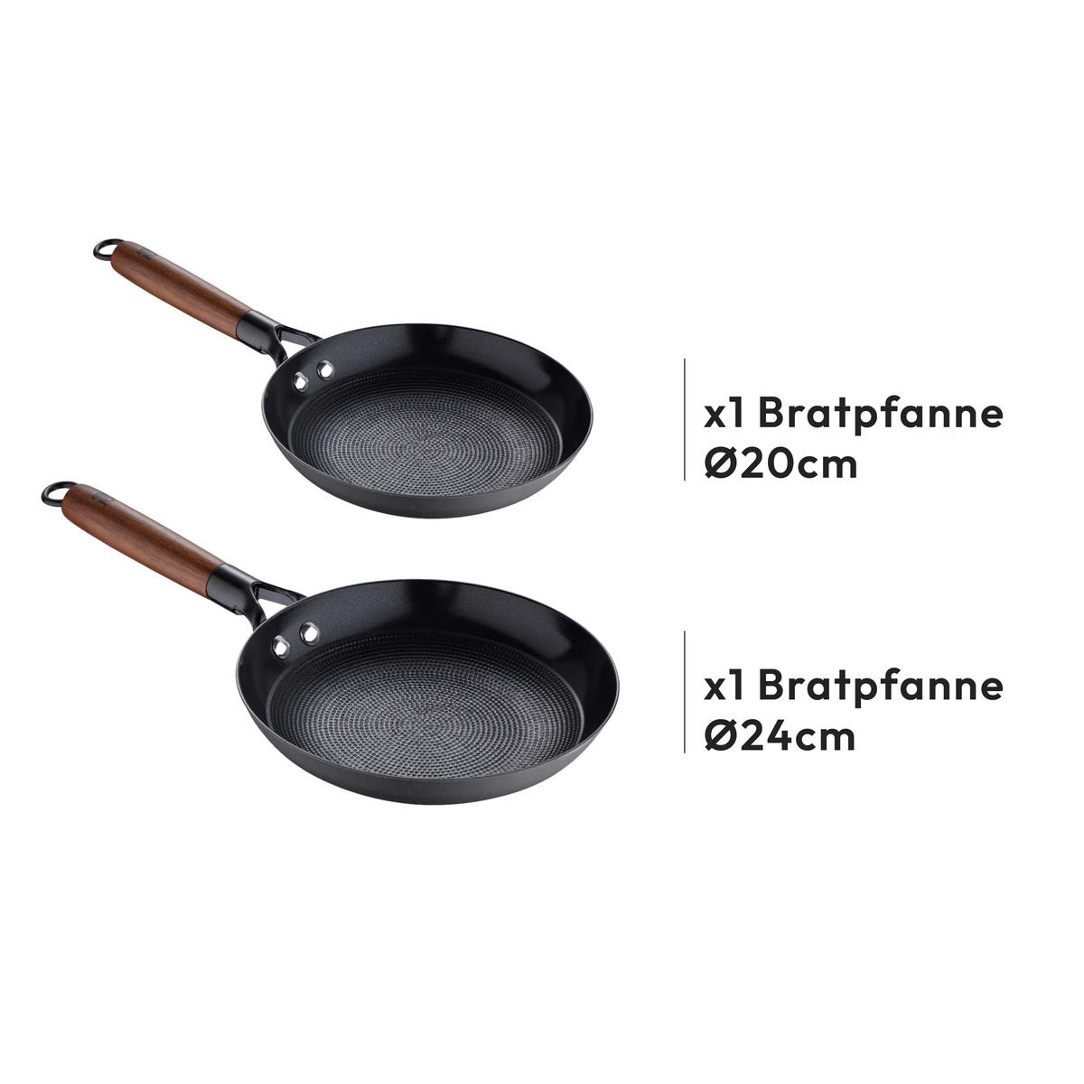 MASTERPRO Pfannenset ODIN schwarz Eisen ODIN - schwarz - MASTERPRO