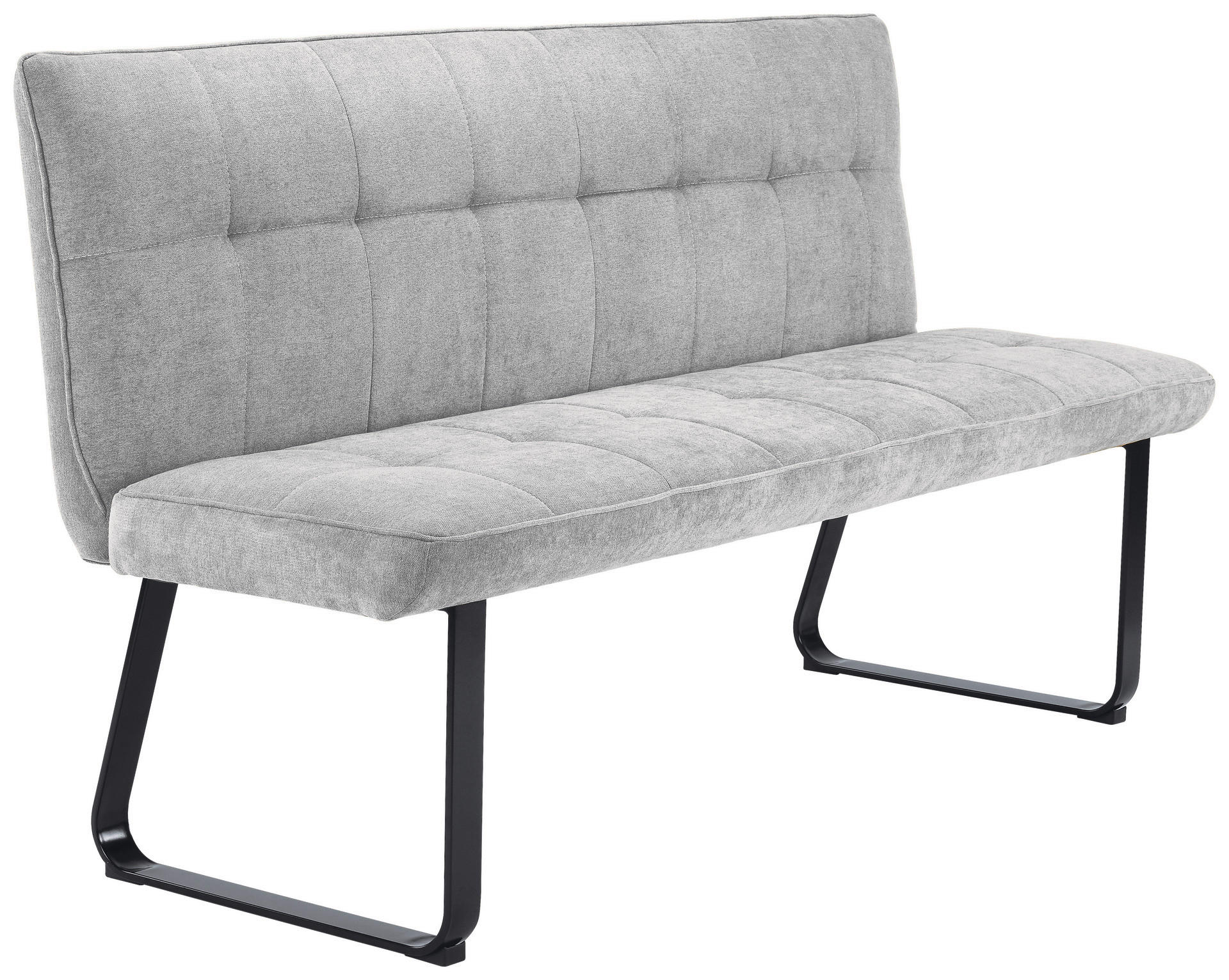 Bank TALEA hellgrau schwarz B/H/T: ca. 160x92x59 cm TALEA - hellgrau/schwarz (160,00/92,00/59,00cm) - byLIVING