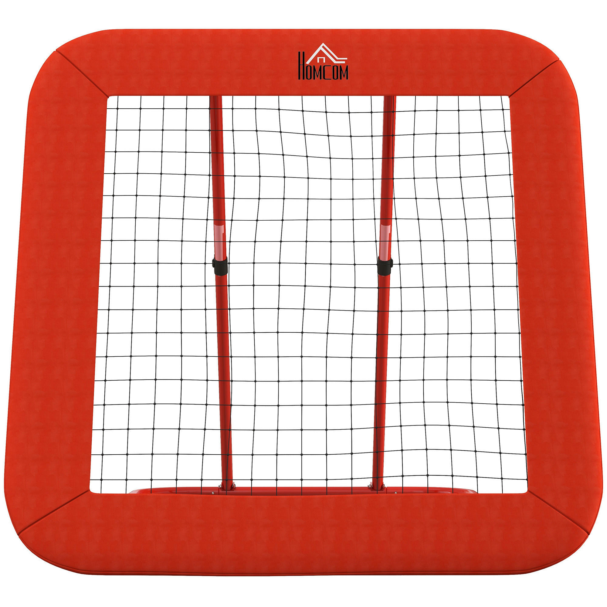 HOMCOM Fußball Rebounder rot Metall B/H/L: ca. 118x120x128 cm Fußball Rebounder - rot (128,00/118,00/120,00cm) - HOMCOM