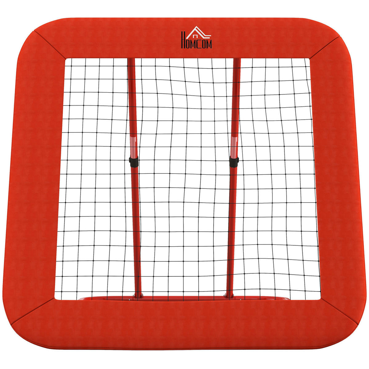 HOMCOM Fußball Rebounder rot Metall B/H/L: ca. 118x120x128 cm Fußball Rebounder - rot (128,00/118,00/120,00cm) - HOMCOM