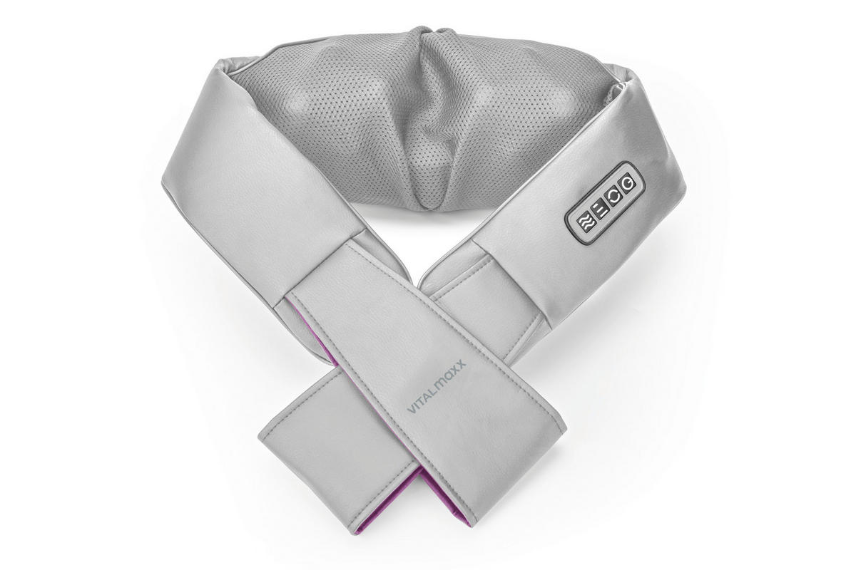 CLEANmaxx Shiatsu-Massagegerät grau lila Shiatsu-Massagegerät_VITALmaxx - lila/grau - CLEANmaxx