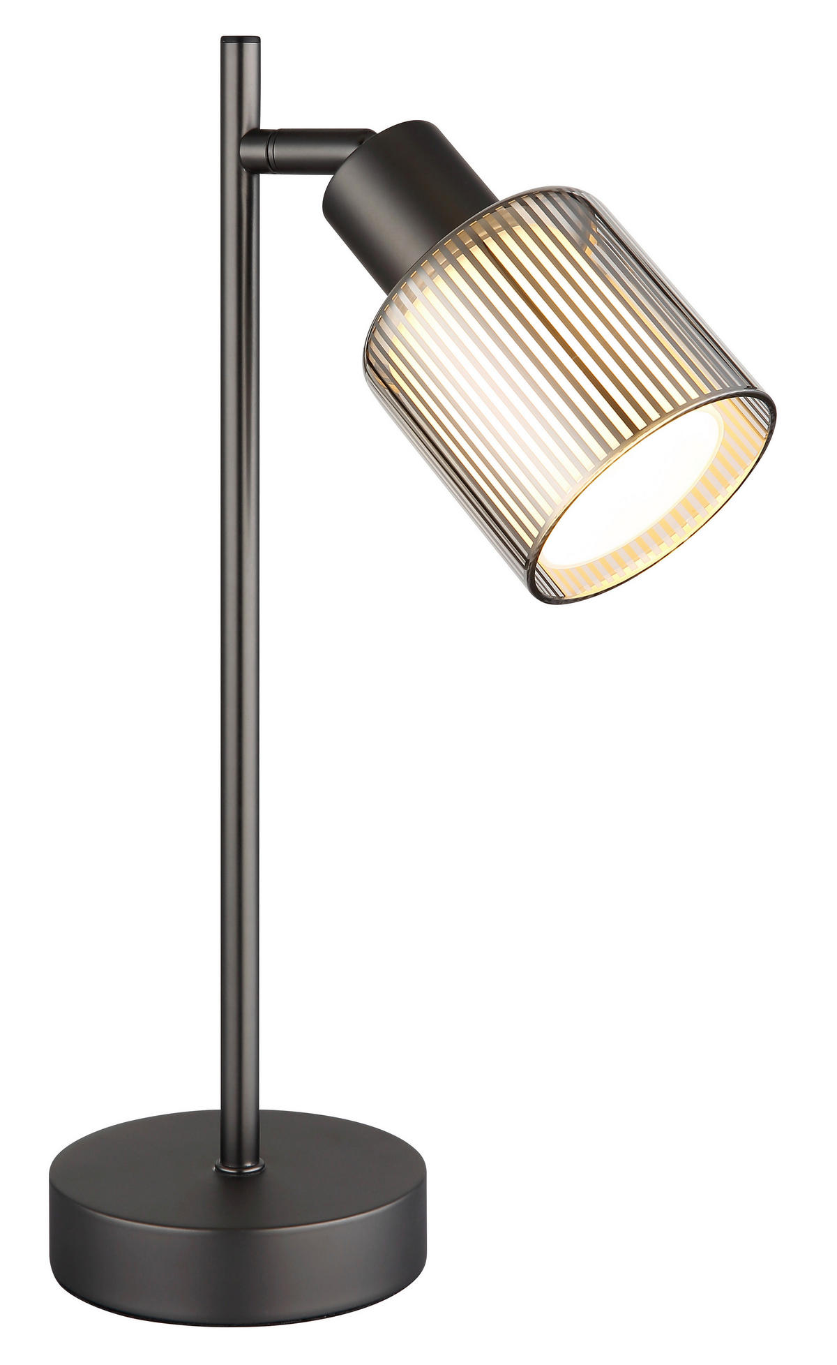 GLOBO Tischleuchte schwarz Chrom Glas Metall B/H/L: ca. 11,5x37,5x15 cm E14 1 Brennstellen Tischleuchte-Villegas - schwarz/Chrom (15,00/11,50/37,50cm) - GLOBO