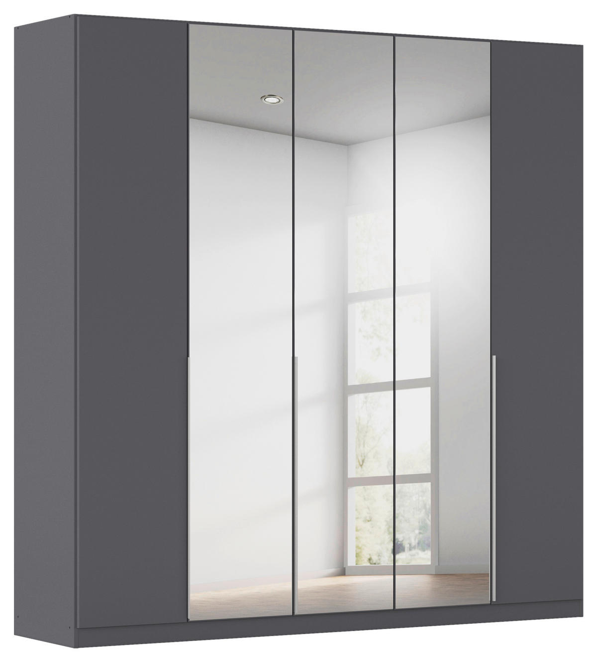 Kleiderschrank Alabama grau B/H/T: ca. 225x229x54 cm Alabama - Alu/grau (225,00/229,00/54,00cm)