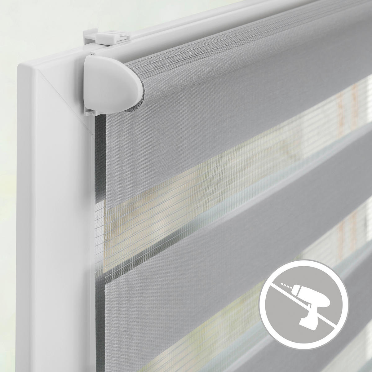 Doppelrollo Duo grau B/L: ca. 70x220 cm Duo - grau (70,00/220,00cm) - LICHTBLICK