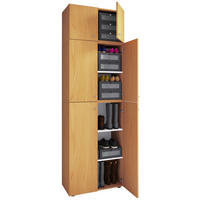 Schuhschrank Lona buche weiß B/H/T: ca. 70x223x39 cm Lona - weiß/buche (70,00/223,00/39,00cm) - VCM Möbel