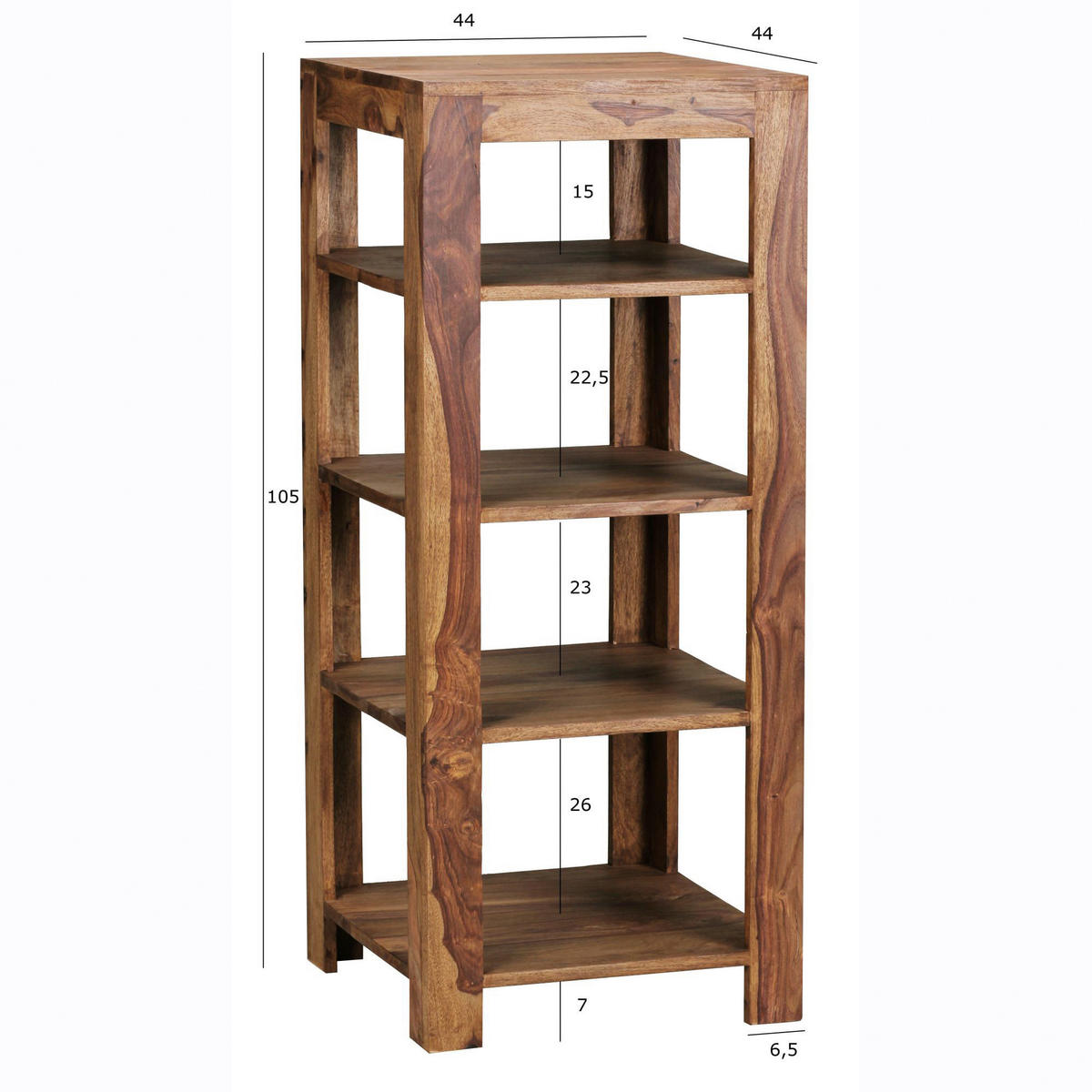 Standregal natur B/H/T: ca. 44x105x44 cm Standregal - natur (44,00/105,00/44,00cm) - Wohnling