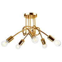 Lamkur Deckenleuchte CAMILLA 36823 gold Stahl H/L: ca. 30x46 cm E27 5 Brennstellen Camilla - gold (46,00cm) - Lamkur