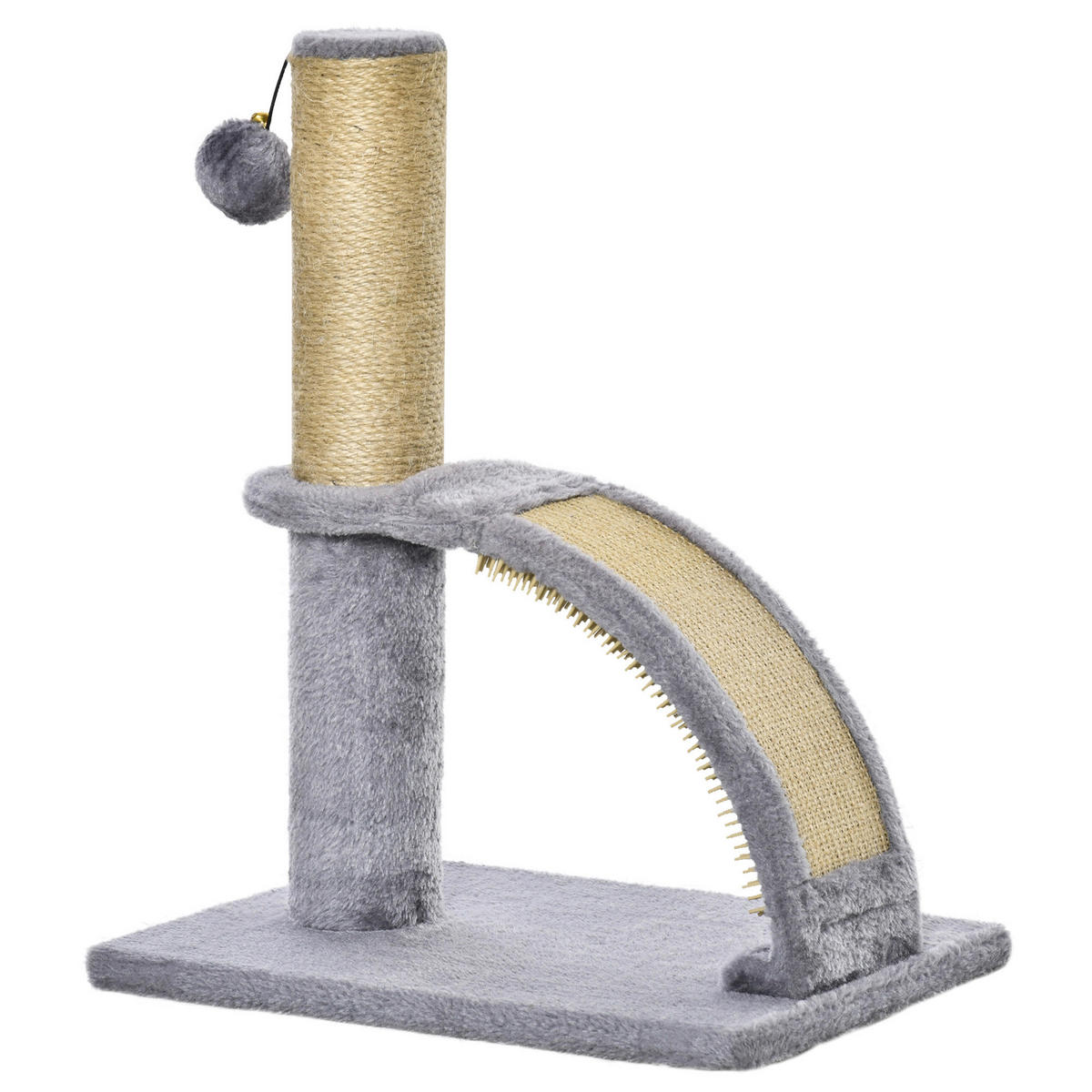 PawHut Kratzbaum grau Polyester B/H/L: ca. 24x43x34 cm Kratzbaum - grau (34,00/24,00/43,00cm) - PawHut
