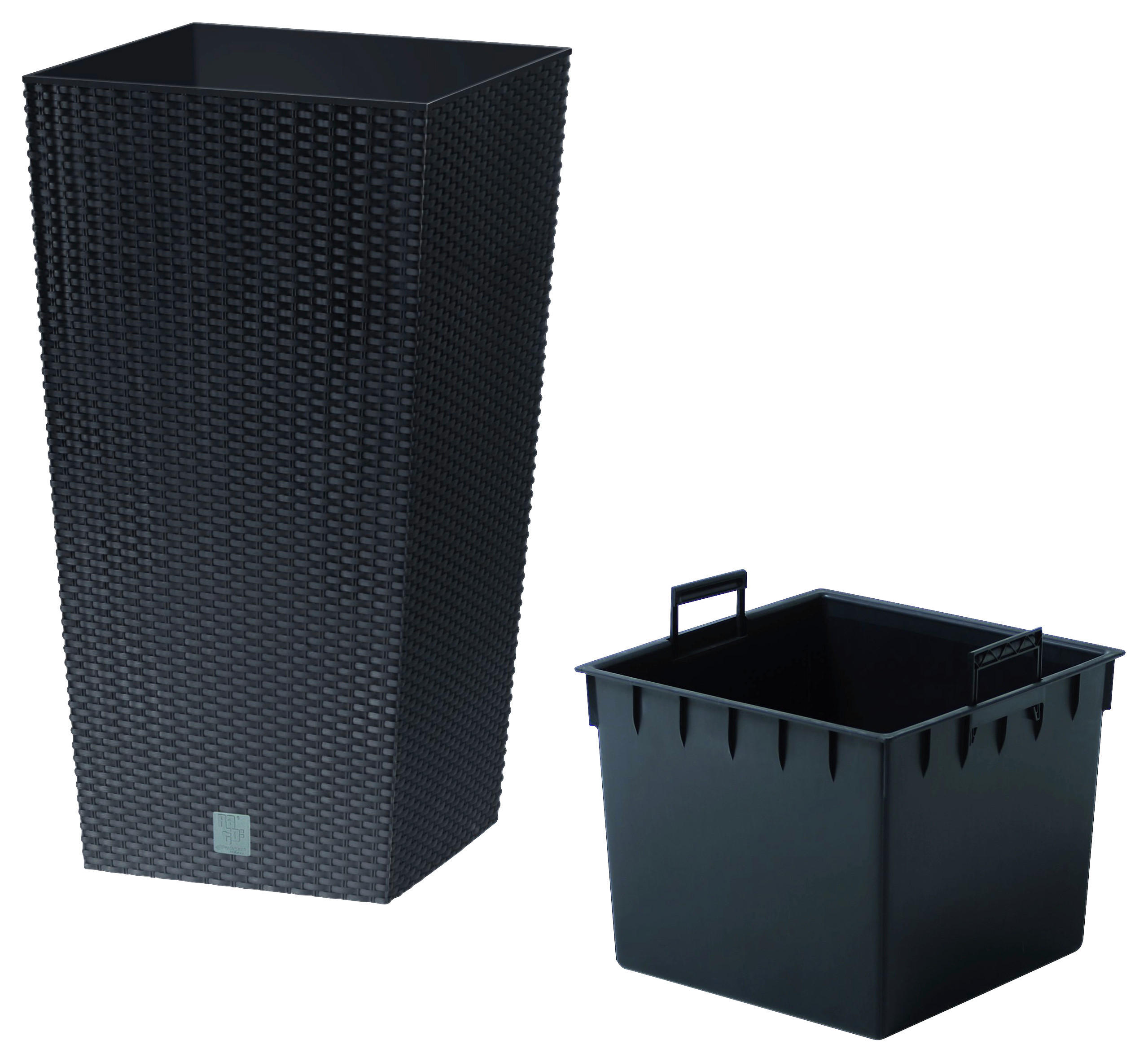 Prosperplast Blumentopf RATO SQUARE anthrazit Kunststoff B/H/L: ca. 32,5x61x32,5 cm RATO SQUARE - anthrazit (32,50/32,50/61,00cm) - Prosperplast
