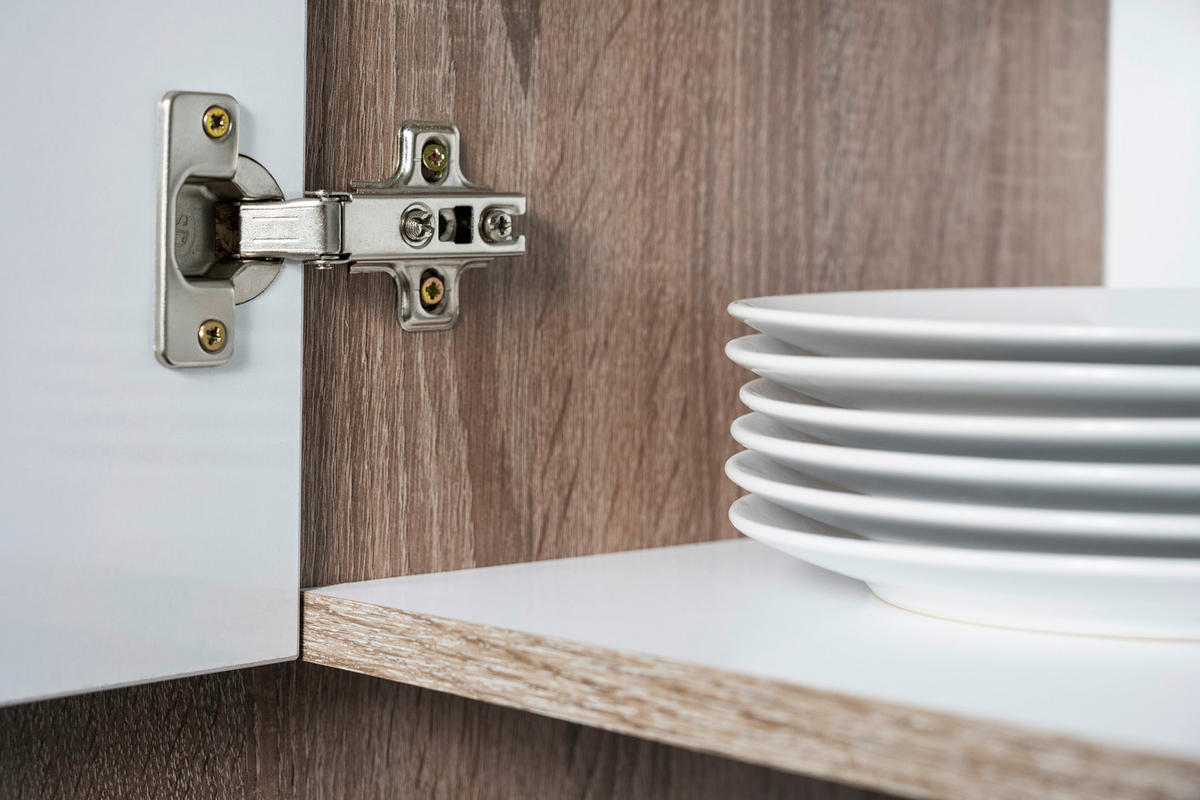 Respekta Winkelküche KBL280EYWS weiß B/H/T: ca. 280x205x172 cm KBL280EYWS - Eiche/weiß (280,00/205,00/172,00cm) - Respekta