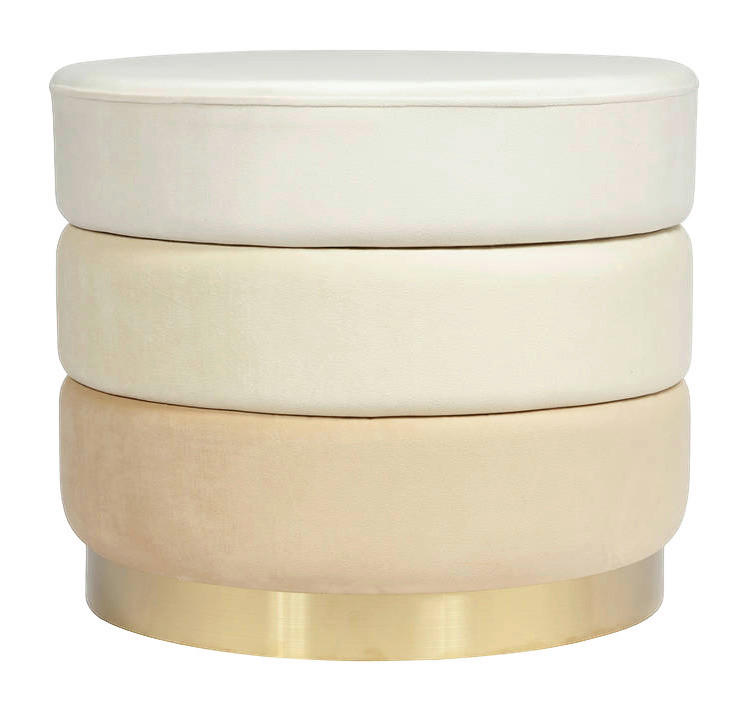 360 Living Hocker Elyse 101 creme H/D: ca. 42x50 cm Elyse 101 - creme (50,00/42,00cm) - 360 Living