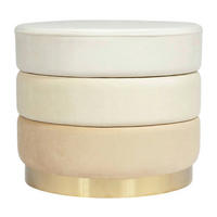 360 Living Hocker Elyse 101 creme H/D: ca. 42x50 cm Elyse 101 - creme (50,00/42,00cm) - 360 Living